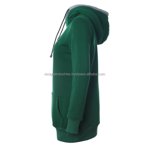 Sweat à capuche oversize décontracté pour femme, en coton 100%, avec logo brodé sur le devant, style streetwear, pour l'hiver - Product Image 4