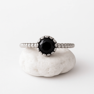 Classy Fine Jewelry Rhodium Plated <b>Garnet</b> Bohemian Textured Bezel Set <b>Ring</b> <b>Silver</b> Band Wedding Engagement Party Everyday Wear - Product Image 5