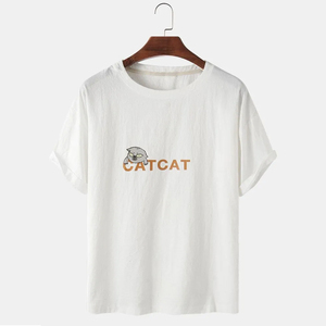 T-shirt de sport pour homme sur mesure OEM, 100% coton, séchage rapide, coupe ample, impression de logo par transfert thermique, impression par sublimation - Product Image 5