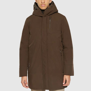 Dernier modèle de veste en coton de couleur unie pour hommes, tenue décontractée pour hommes, fermeture éclair complète, manches longues, coupe-vent, veste en coton pour hommes - Product Image 1