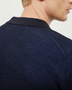 Polo pour homme tendance, coupe moderne, poignets élastiques, manches longues confortables, exclusif, léger, boutonné sur le devant - Product Image 5