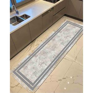 Tapis moderne gris imprimé, tons doux, tapis minimaliste pour chambre d'enfant, tapis doux non tissé - Product Image 3