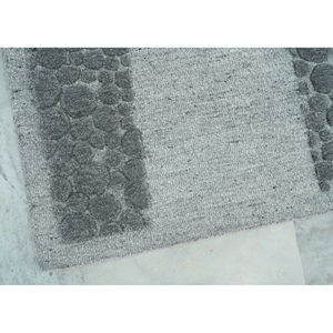 Tapis mur à mur en laine grise naturelle Natrik Tapis en soie à motif moderne fait à la main Tufté à la main pour la maison et le hall de l'hôtel - Product Image 4