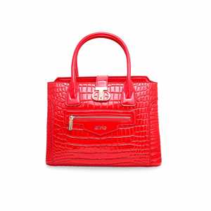 Rojo P36125 Bolso de mano de embrague formal Clásico de moda con decoración de cadena de patrón de concha Hecho de cuero para fiesta de uso diario - Product Image 3