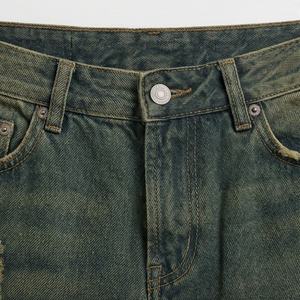 Autumn <b>Women's</b> Retro Washed Curved Denim Trousers High Straight Loose Casual <b>Baggy</b> Pants Hip Hop Vintage Customized Color <b>Jeans</b> - Product Image 4