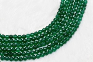 Cuentas Redondas de Jade Verde Auténtico de 8mm de Alta Calidad y Gran Demanda a Bajo Precio de Mercado Anshul Impex - Product Image 4