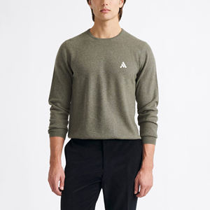 Pull en laine personnalisé OEM pour homme, tricoté, col rond, décontracté, avec logo frontal, séchage rapide - Product Image 1