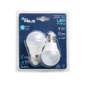 Bombilla LED G45 de Cristal Redonda 5.5/7/9W Luz Fría/Blanca 6500K Base E14 Residencial Paquete de 6 Unidades - Product Image 1