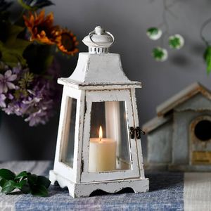 Highest Quality White Finished <b>Candle</b> <b>Holder</b> Antique Design Outdoor <b>Garden</b> Metal <b>Candle</b> Lantern for Wedding Decorative Lantern - Product Image 3