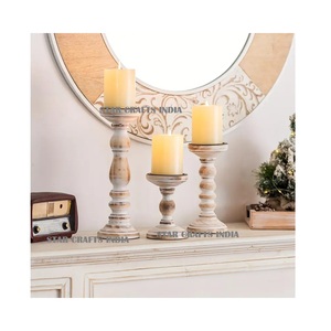 STAR CRAFTS INDE Bougeoir cylindrique en bois de décoration de mariage en gros fabriqué à la main bougie parfumée décorations de mariage - Product Image 6