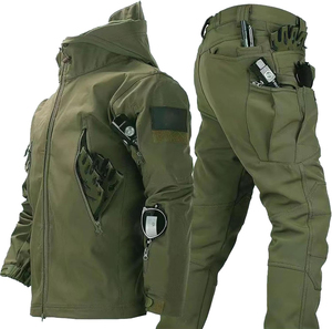 Uniforme táctico de concha blanda personalizado, chaqueta impermeable, pantalón de camuflaje, uniforme transpirable grueso - Product Image 6