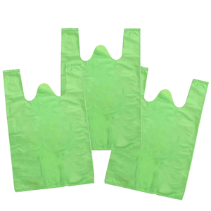 Fécule de maïs écologique imprimée sur mesure sacs de t-shirt biodégradables sac à provisions en plastique organique bio compostable - Product Image 6