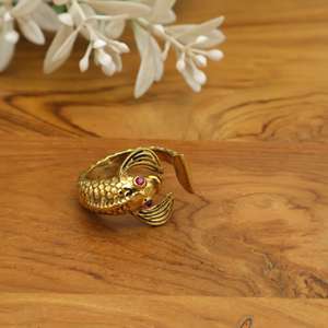 Vintage Fish Wrap <b>Ring</b> Adjustable Open <b>Ring</b> for Women Men | Gold Silver Animal <b>Statement</b> <b>Ring</b> | Bohemian Gothic Punk Jewelry - Product Image 4