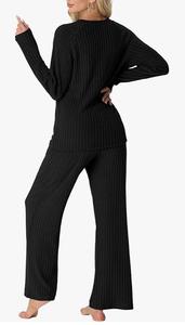 Vestido de dormir personalizado para mujer, pijama, traje de noche, patrón sólido - Product Image 4