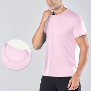 T-shirt d'entraînement de fitness pour hommes respirant col rond manches raglan t-shirt d'entraînement uni léger confortable haut athlétique pour hommes - Product Image 4