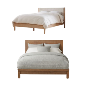 Lit nordique en bois de teck naturel Lit en bois super confortable Queen Size directement à l'usine - Product Image 5