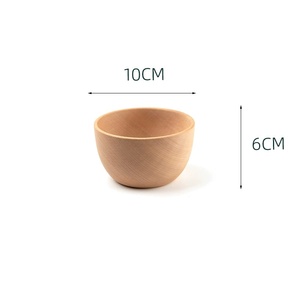 Tazón para Ensalada Hecho a Mano de Madera de Haya - Tazón Redondo de Madera Natural para Sopa y Bocadillos - Utensilios de Cocina Ecológicos - Product Image 5
