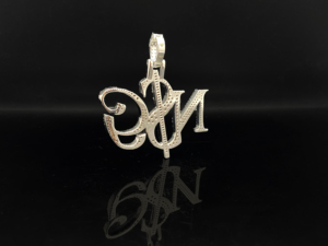 Pendentif en alliage hip-hop avec diamants glacés, logo personnalisé, chrétien - Product Image 4