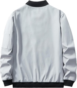 High Quality Men's Slim Fit <b>Pilot</b> Bomber <b>Jacket</b> with Zipper Casual Streetwear for Spring and Winter for Motorcycles - Product Image 2