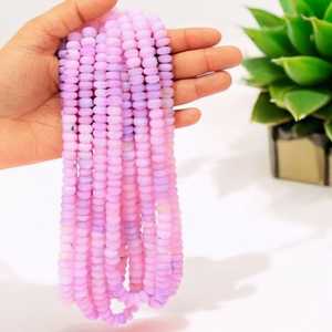 Cuentas de piedras preciosas sueltas de 8mm y 10mm de ópalo sombreado natural rosa y púrpura para la fabricación de joyas artesanales DIY al por mayor - Product Image 1