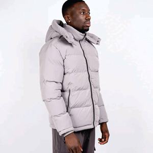 Chaqueta de Invierno para Hombre, Color Sólido, Gruesa y Cálida, con Logotipo Personalizado, Cuello Alto, Forro de Lana, Estilo Puffer, Venta al Por Mayor - Product Image 4