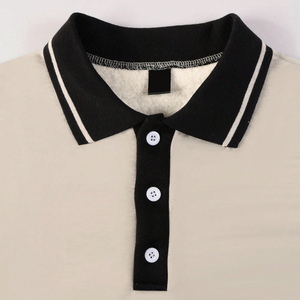 Sweat-shirt pour homme - Manches longues en molleton de coton avec col boutonné - Séchage rapide - Vêtements décontractés de rue - Hauts d'hiver - Product Image 4