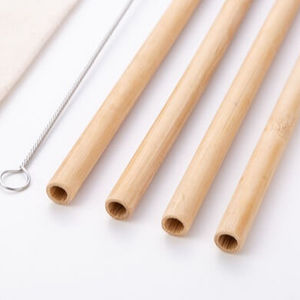 Eco2go Vietnam Eco-friendly Reusable Disposable Bamboo Drinking Straw Set With Logo with High Quality - Product Image 2
