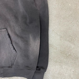 Sweat à capuche en molleton lourd à fermeture éclair pour homme, personnalisé par le vendeur, uni, écologique, délavé, longueur standard, hiver, hip-hop - Product Image 5