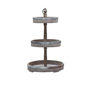 Alta llegada al por mayor único redondo galvanizado soporte de pastel de Metal decorativo servir pastel y Cupcakes forma de tamaño personalizado - Product Image 1