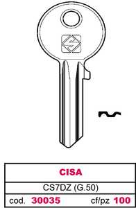 Clé Silky Ottone Cs7dz (g.Vgb 1) Cisa - Product Image 1