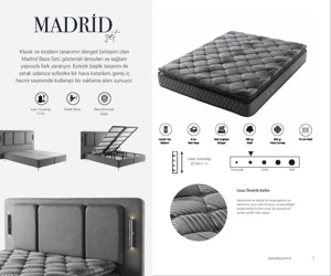 Base de Cama Moderna King-Size con Almacenamiento, Tapizada, Diseño Europeo, de Acero, Tablero de Partículas y Madera, con Cabecera - Product Image 2
