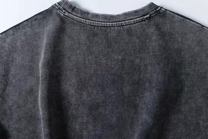 Summer Whole Sale Custom Women Vintage <b>Distressed</b> Crop <b>Top</b> Tee Shirt O-neck Acid Washed Crop <b>Top</b> Tee T Shirt for Female - Product Image 5