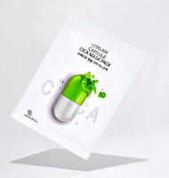 Masque Visage Hydratant K-Beauty Apaisant aux Herbes à l'Hamamélis Format Voyage 10 pièces/paquet Tous Types de Peau Centella Asiatica Vitamine C