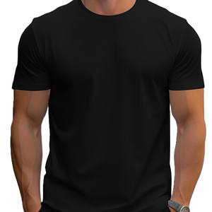 Camiseta de Algodón de Manga Corta para Hombre, Color Sólido, Transpirable, Corte Regular, con Logotipo Bordado Personalizado OEM, Precio de Fábrica de China y Bangladesh - Product Image 5