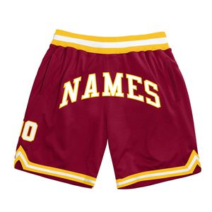 Industrie Direct Engro Sportswear Short de basket-ball rétro authentique marron blanc-doré confortable et personnalisé - Product Image 2