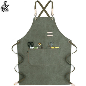 2024 nuevo delantal de cocina personalizado con bolsillos MOQ bajo para hombres y mujeres - Product Image 3