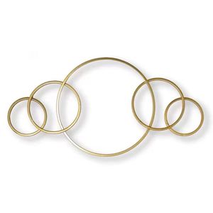 Decoración de Pared de Metal con Plata, Oro y Cobre, Arte de Pared Redondo Decorativo de Metal de Calidad Resistente para Colgar en Habitaciones de Hotel - Product Image 4