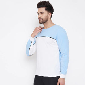 Nouveauté T-shirt pour homme en coton décontracté à manches longues, col rond, séchage rapide, logo personnalisé, impression numérique, teinture unie - Product Image 2