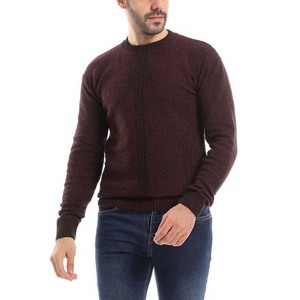 Suéter de hombre de tendencia superior sólida de color de cuello redondo con mangas largas ropa de hombre transpirable suéteres de algodón de Pakistán 2023 - Product Image 6