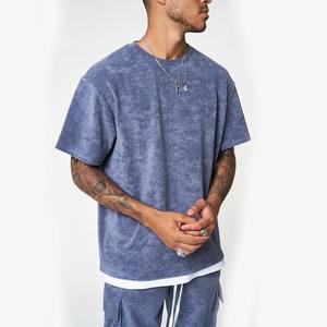 Chándal de 2 piezas de verano personalizado para hombre 2025, Conjunto de camiseta y pantalones cortos en blanco con estampado lavado ácido Unisex, estilo informal - Product Image 6