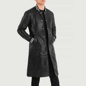 Veste d'hiver pour hommes Top Design avec col montant manches longues 100% cuir de haute qualité personnalisable prix raisonnable - Product Image 1