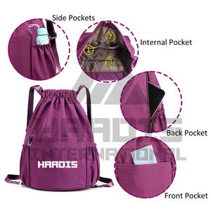 Bolsas con cordón personalizadas de alta calidad Bolsas con cordón impermeables Venta en línea Bolsas con cordón para gimnasio - Product Image 5