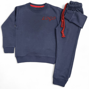 Vêtements pour enfants et garçons Ensemble de vêtements de sport pour filles Survêtement à jambe droite Ensemble de survêtements de haute qualité Fabricant de sweatshirts personnalisables - Product Image 2