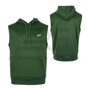 เสื้อฮู้ดแขนกุดสำหรับผู้ชายเสื้อฮู้ดแขนกุดสีพื้นผลิตจากปากีสถาน - Product Image 1