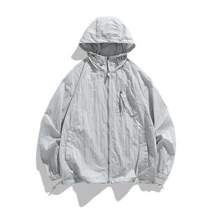 Aoyema-Jersey personalizado para hombre, chaqueta con capucha UPF 50, protección solar UV, camisa de manga larga Rash Guard, sólido, 100% algodón - Product Image 4