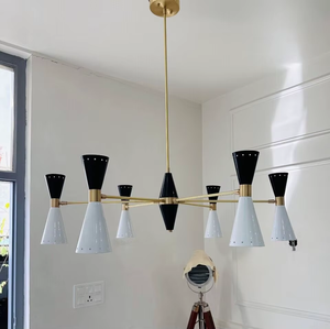 Luxury Light Brass Sputnik Chandelier Modern 12 Arms <b>Mid</b> <b>Century</b> Lighting Fixture Ideal for Living Room Bedroom and Modern Home - Product Image 5