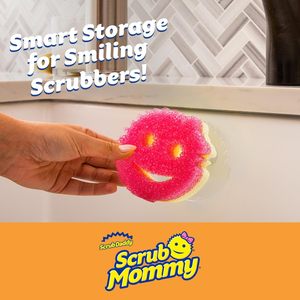Scrub Daddy 6 éponges de cuisine Scrub Mommy et 1 support à éponges Daddy Caddy - Sans rayures pour la vaisselle et le nettoyage multi-usages - Product Image 5