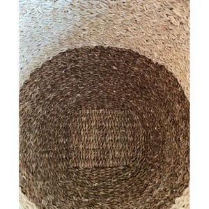 Grand panier tressé en jonc de mer avec poignée Organisateur rustique écologique, panier pour polyvalent - Product Image 2