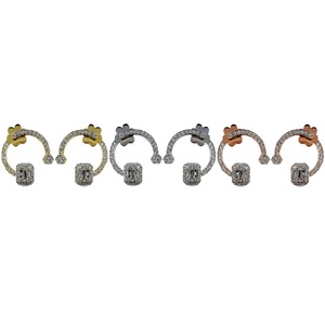 Boucles d'oreilles en or blanc 18 carats avec diamants taille brillant, design fabuleux, fabrication de qualité supérieure, idéales pour les fiançailles, les mariages ou comme cadeau. - Product Image 4