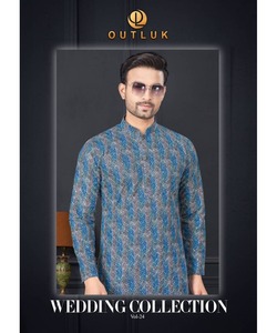 Dernier ensemble élégant de pyjama ThobeKurtapour hommes à manches longues respirant coton tissu col cou bouton chaîne conception personnalisable - Product Image 3